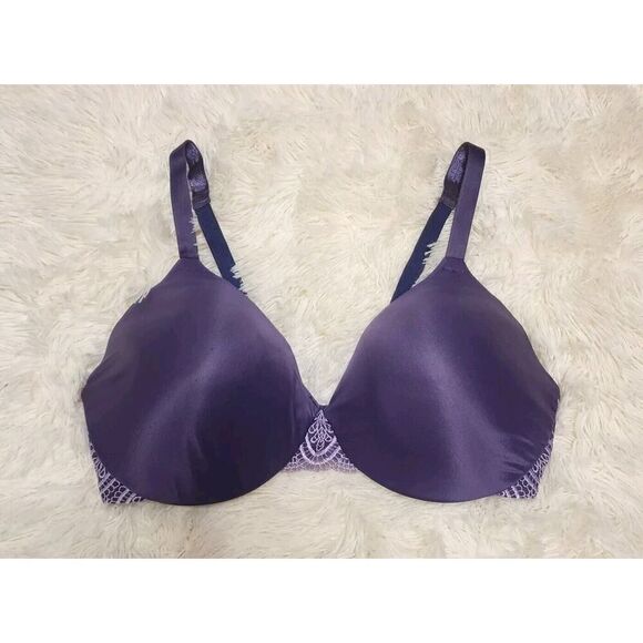 Bali Bra Concealer Petals 36DD Underwire Lightly Lined Style 3425 Purple Lace - Picture 1 of 5